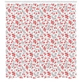 thumbnail image 3 of Cranberry Shower Curtain, Fruit Branches Vibrant Tone Nature Herbal Swirls Organic Taste Pattern, Fabric Bathroom Set with Hooks, 69W X 84L Inches Extra Long, Dark Coral Black, by Ambesonne, 3 of 3
