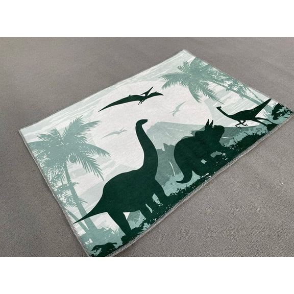 Children Room Rug, Office Decor Rugs, Large Rugs, Kids Rugs, Dinosaur Rug, Kids Rugs, Dino Rugs, Salon Rug, Gift For Her Rug, Pattern Rugs, 2.6'x5' - 80x150 cm