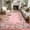 Pink, variant on Wonnitar 4x6 Floral Washable Rug, Pink Rugs for Girls Bedroom, Soft Low Pile Nursery Area Rug, Non-Slip Throw Carpet for Dorm Playroom