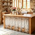 thumbnail image 6 of Orange Pumpkins Fall Cabinet Curtain 28"Wx51"L,Dustproof Storage Cabinet Curtain with Self Adhesive Tape,Thanksgiving Leaves Floral Rustic Tall Pantry Cover Drape for Kitchen,Utility Closet, 6 of 9