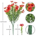 thumbnail image 3 of MMJ Artificial Flowers Bouquet Set of 2 Faux Outdoor UV Resistant for Patio Garden Porch Decor, 3 of 5