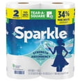 thumbnail image 4 of Sparkle Tear-A-Square Paper Towels, 2 Double Rolls, 110 Sheets per Roll, 4 of 15