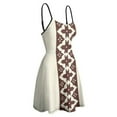 thumbnail image 4 of Brown And White Pattern Border Slip Dress Dress Summer Elegant Women's Dress Women's Clothing, 4 of 6