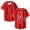 Red, variant on Addison Rae A Logo Merch Baseball Jersey Shirt V-Neck Women Men Short Sleeve Streetwear Clothes