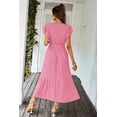 thumbnail image 3 of Vestido PRETTYGARDEN Floral Cruzado con Volantes y Escote en V Maxi Talla Grande, 3 of 7