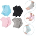 thumbnail image 5 of 4 Pairs Gel Moisturizing Socks Footies Socks for Women Ladies Socks Breathable Socks Spa Sock Aloe Socks Low Cut Socks Women Moisturizer Socks Cracked Heel Protective Socks Lining, 5 of 5