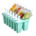 thumbnail image 4 of Bandeja para helados, 12 ranuras, silicona, reutilizable, para hacer helados, antiadherente, molde para pop hecho a mano, verde Scienceny HA004565-01, 4 of 7