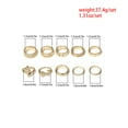 thumbnail image 5 of Anillos para mujer, regalos para mujer, conjunto de 10 piezas de rosa con forma de serpiente geométrica vintage, diseño personalizado de hip hop, anillo popular., 5 of 5