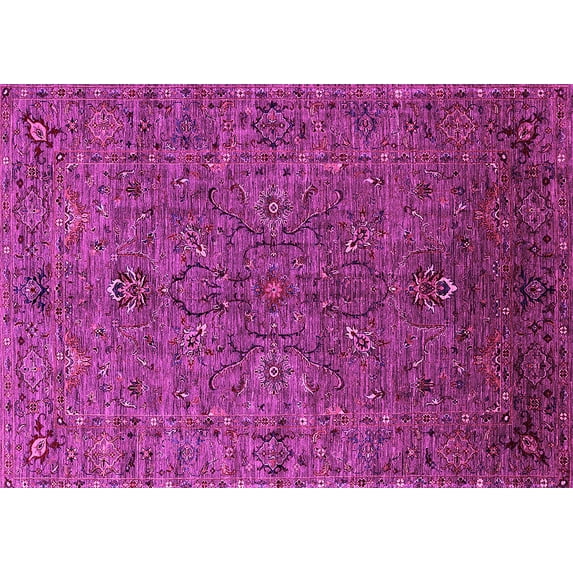 Ahgly Company Indoor Rectangle Oriental Pink Traditional Area Rugs, 8' x 12'