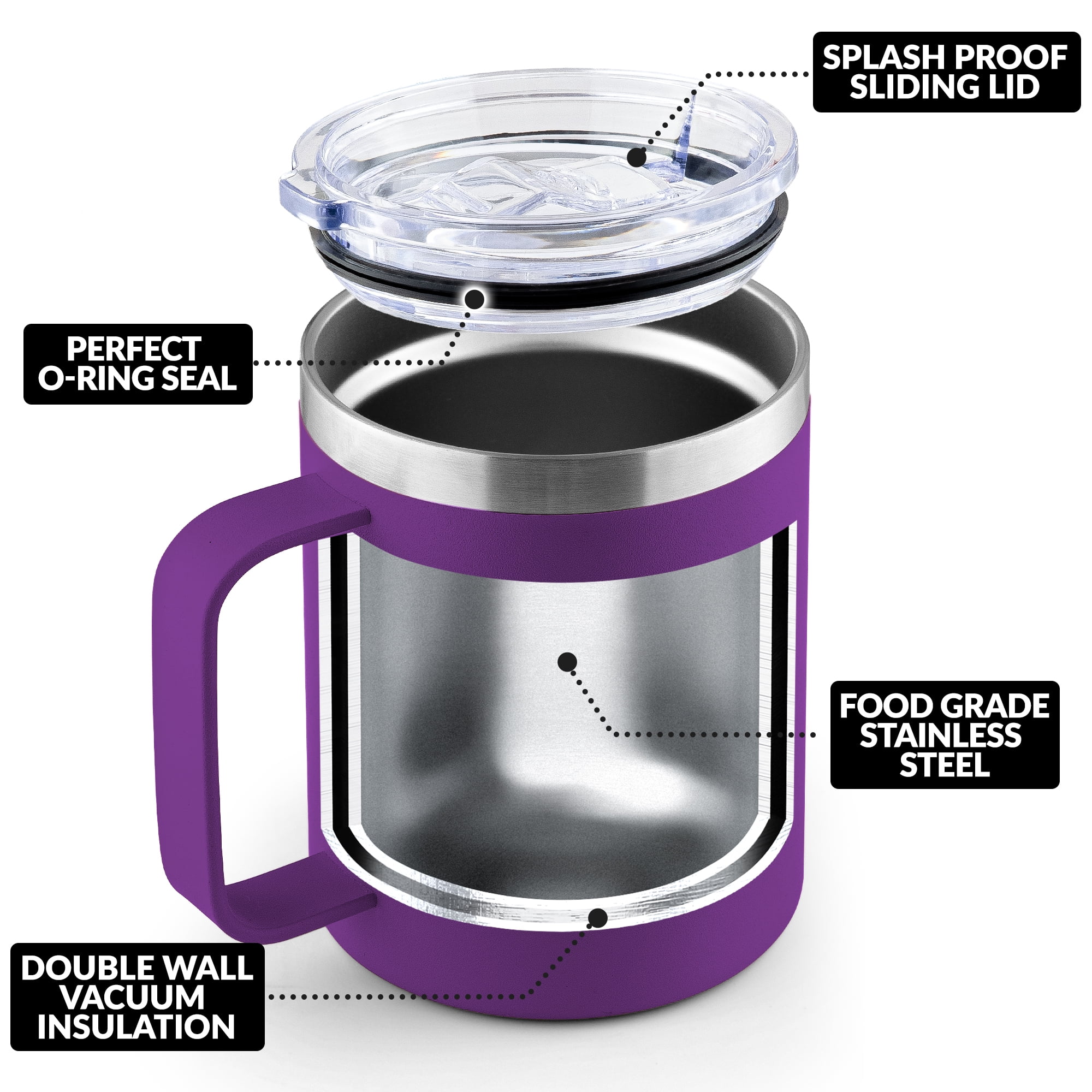 Kitcheniva Electric Double Insulated Self Stirring Mug 400ml, 1 Pcs - Ralphs