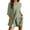 Army-green, variant on Short Sleeved Solid Color Women Loose Casual Jumpsuit Back V Romper Shorts with Pocket