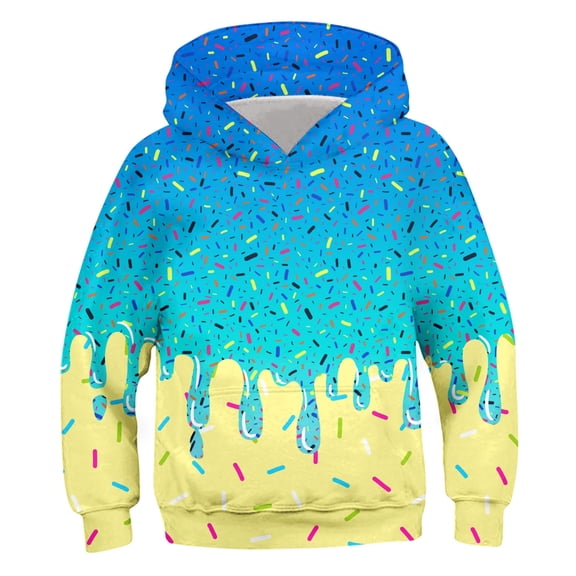 Aideaone Boys Hoodies for Kids 3D Printed Hooded Sweatshirt with Pockets Long Sleeve Kids Pullover Tops 6-16 Years