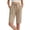 *Khaki, variant on ClodeEU Women's High Waist Drawstring Bermuda Shorts,Casual Loose Knee Length Summer Shorts, Elastic Waist Comfy Pants with Pockets Khaki,Women's Plus L