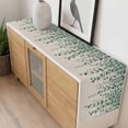thumbnail image 4 of Teal Green Eucalyptus Leaves Table Runner - 70 Inch Long, Kitchen Dining Table Runner Dresser Scarves, Spring Plants Country Beige Farmhouse Decor for Coffee Tables Wedding Party Banquet, 4 of 8