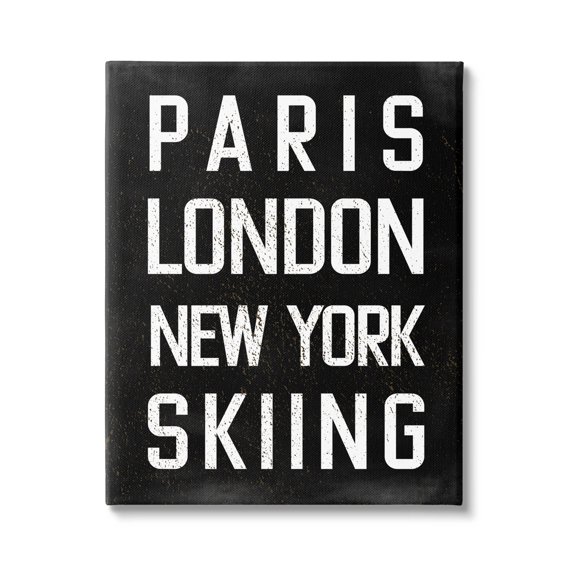 Stupell Industries Worldwide Skiing Winter Sports Graphic Art Gallery Wrapped Canvas Print Wall Art, Design by Valerie Weiners