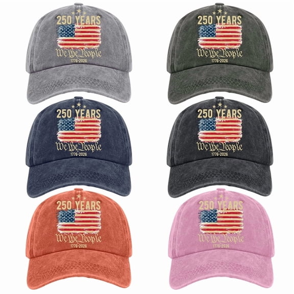 1776-2026 250 Years Baseball Hat Running Adjustable Fit Patriotic Embroidered Cap for 250 Anniversary USA Gifts for Men Women