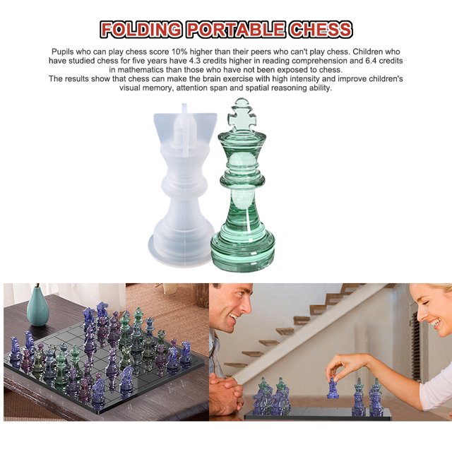 Molde De Piezas De Ajedrez Internacional 3D, Molde De Silicona Para Piezas De Ajedrez Diy (Rey)