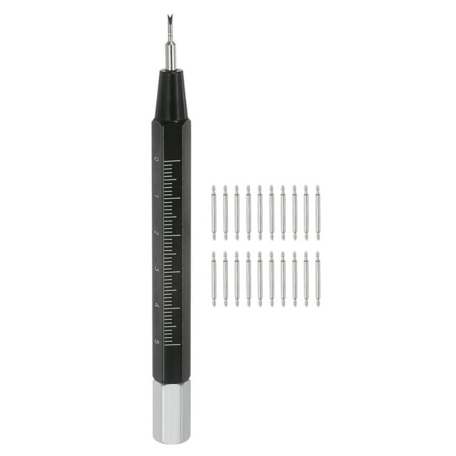 Unique Bargains 20pack Watch Band Pin 12mmx1.5mm with Stainless Steel Watch Spring Bar Tool 4.5-inch Watchband Replacement Tool
