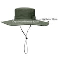 thumbnail image 2 of Sombrero para el sol, sombrero de pescador de ala ancha con protección UV, plegable con correa para la barbilla, 2 of 5