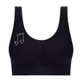 thumbnail image 6 of AINIYS Breathable Everyday Bras Wireless Seamless Soft Cup Bra Wide Straps Sports Yoga Bra Bralette Lift and Support Push-Up Bra No Underwire T-Shirt Bra Cleavage Bra Women's Black XXXXL, 6 of 6
