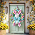 thumbnail image 4 of 1PCS Happy Easter DoorCover RabbitEggs Flower DoorBanner Decoration Welcome Spring Front Door Sign Banner Easter Theme Welcome Hanging Decor Banner for Spring Summer Home Party Decoration Supplies, 4 of 6