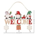 thumbnail image 3 of Kmonabie Christmas Gnome Wooden Door Hanger, Santa Claus Welcome Sign with Jute Rope for Hanging, Front Door Winter Holiday Wall Decor for Home Entryway, 3 of 5