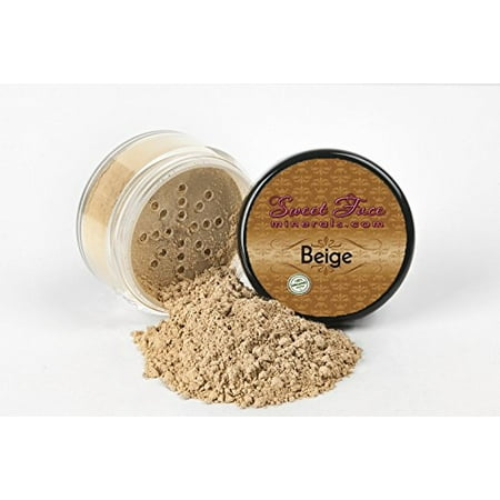 BEIGE FOUNDATION by Sweet Face Minerals Sample to Bulk Sizes Mineral Makeup Bare Skin Sheer Powder Cover - 30 Gram Sifter Jar