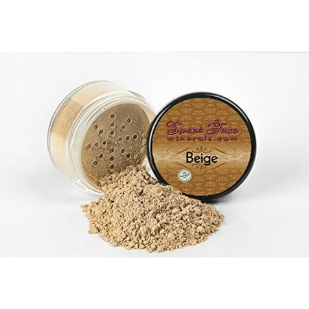 - BEIGE FOUNDATION by Sweet Face Minerals Sample to Bulk Sizes Mineral Makeup Bare Skin Sheer Powder Cover - 30 Gram Sifter Jar