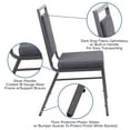 thumbnail image 6 of Emma + Oliver Square Back Banquet Stack Chair in Dark Gray Fabric - Wedding Party Event Chair, 6 of 15