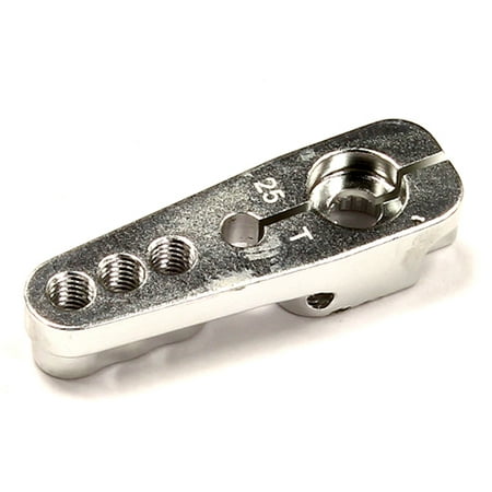 Integy RC Toy Model Hop-ups C25049SILVER Billet Machined Alloy 25T Steering Servo Horn for Axial 1/10 Wraith Rock