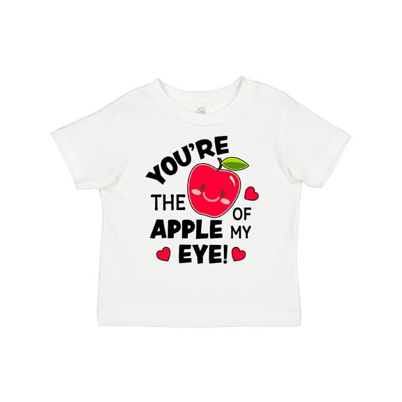 Inktastic Youre the Apple of My Eye Valentine Pun with Cute Apple Boys or Girls Toddler T-Shirt