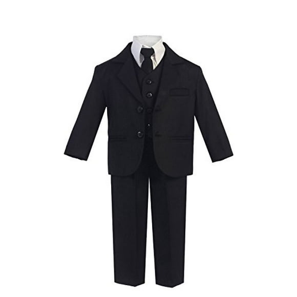 Little Gents Boys Suits Black - Boys Suit, Kids Suit for Ring Bearer Size 2