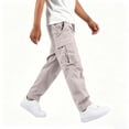 thumbnail image 6 of Zeophrasy Children's Solid Color Loose Casual Fashionable Elastic Waist Casual Sports Workwear Pants Kids, 6 of 8