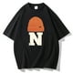 thumbnail image 2 of Camiseta Casual de Manga Corta de la Blusa de Cuello Redondo, Mangas de Mano para Hombres, 2 of 3