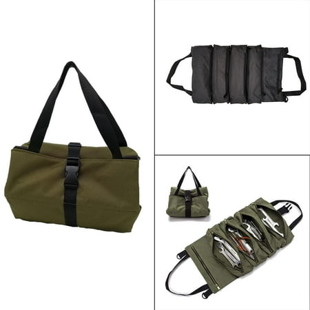 

Working Tool Bag Roll Multi-Purpose Up Wrench Pouch Hanging Zipper Carrier Tote