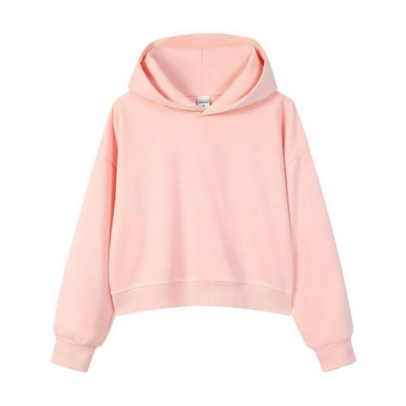 Bibifish Womens Hoodies Cropped Heavyweight Drop Shoulder Hooded Sweatshirts Casual Fall Winter Oversized Long Sleeve Pullover Tops
