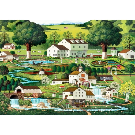 Buffalo Games Charles Wysocki Country Gardens Puzzle, 300 Piece