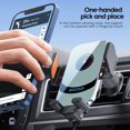 thumbnail image 3 of VEAT00L Wireless Car Charger, 15W Qi Fast Charging Auto Clamping Car Charger, Air Vent Phone Holder with Colored Lights Car Mount for iPhone 16 15 14 13 Pro Max Xs, Galaxy S24 Ultra, LG, Google, 3 of 4