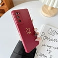 thumbnail image 6 of Heart Phone Case for Samsung Galaxy S20 FE 5G,Gold Plated Heart Pattern for Women Girls,Luxury Cute Side Soft Liquid Silicone Shockproof TPU Protective Case,Klein Blue, 6 of 6