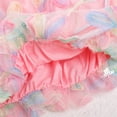 thumbnail image 6 of THDHVS Dresses for Girls,Pearl Floral Applique Sleeveless Dress with Mesh Sparkle Bow for Girls Princess Special Occasion,Little Girl Dresses Pink, 6 of 8