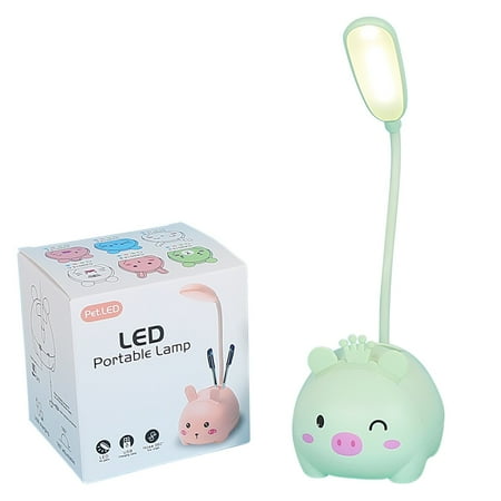 

LBECLEY Night Light Cartoon Mini Led Small Desk Lamp Desk Lamp College Dormitory Eye Learning Night Lamp Pen Holder Trendy Things for Teens Room T One Size