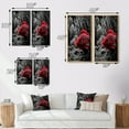thumbnail image 4 of Designart "Tropical Fish Vibrant Black and Red IX" Animal Fish Wall Art Set Of 2 - Children's Art Black Wall Decor Set Of 2, 4 of 6