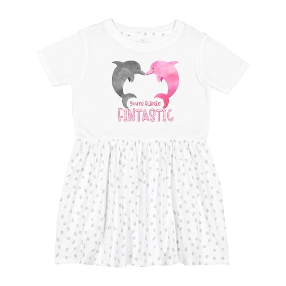 Inktastic You're Flippin' Fintastic Dolphins Girls Toddler Dress
