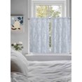 thumbnail image 3 of Light Blue Botanical 2 Panel Kitchen Curtains for Windows, Pastoral Elegant Spring Floral Bathroom Privacy Curtain, Home Décor Window Treatment for Bedroom/Living Room 55"x45", 3 of 6