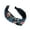 Blue knotted hairban, variant on Bohemian Styles Mexico Headbands Wide Knotted Hairband for Women with Embroidered Flower for Festival Occasion