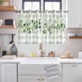 thumbnail image 2 of Eucalyptus Leaves Kitchen Curtains Window Panels, Green Plaid Farmhouse Watercolor Insulated Window Treatment Curtain, Grommet Curtains for Bedroom/Living Room/Bathroom, 2 Piece 42"Wx54"L, 2 of 8