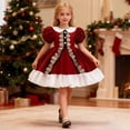 thumbnail image 5 of Kids Christmas Dress for Girls Long Sleeve Christmas Embroider Pageant Red Dress for Girls Kids Girl Christmas Outfit Girls Fancy Dress 6-7 Years, 5 of 8
