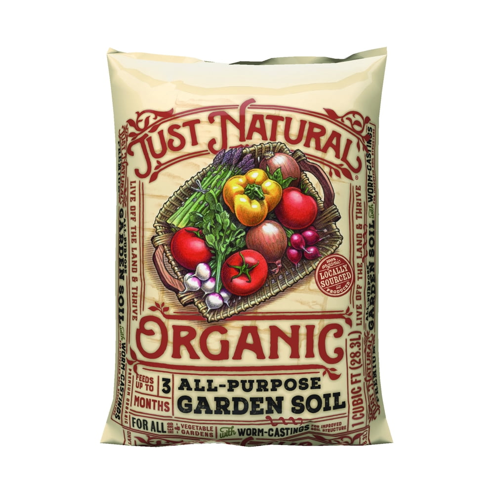 Just Natural Organic All-Purpose Garden Soil, 1 Cu. Ft. - Walmart.com