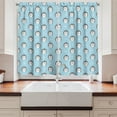 thumbnail image 2 of Ambesonne Hedgehog Kitchen Curtains, Smiling Animal Daisies, 55"x45", Pale Blue Grey White, 2 of 3