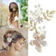 thumbnail image 2 of Peines para el cabello para bodas Accesorios para el cabello de novia con perlas falsas Peine lateral para el cabello con clip y flor Clip para el cabello con perlas y strass para novias, 2 of 8